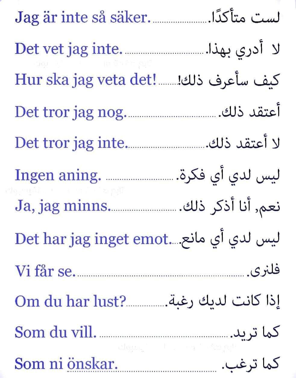 كتاب تعلم اللغة السويدية للمبتدئين pdf