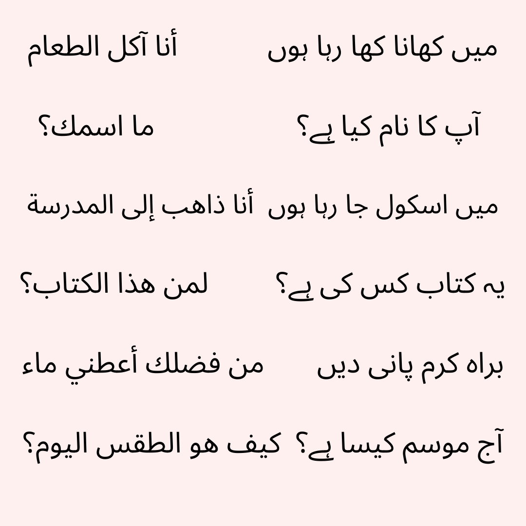 عربی سیکھنے کی کتاب PDF